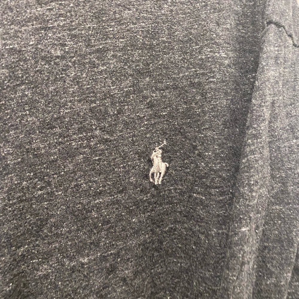 Polo Ralph Lauren Long-Sleeve Jersey Hooded T-Shirt Dark Gray Men's Size 2XB EUC - Picture 3 of 9